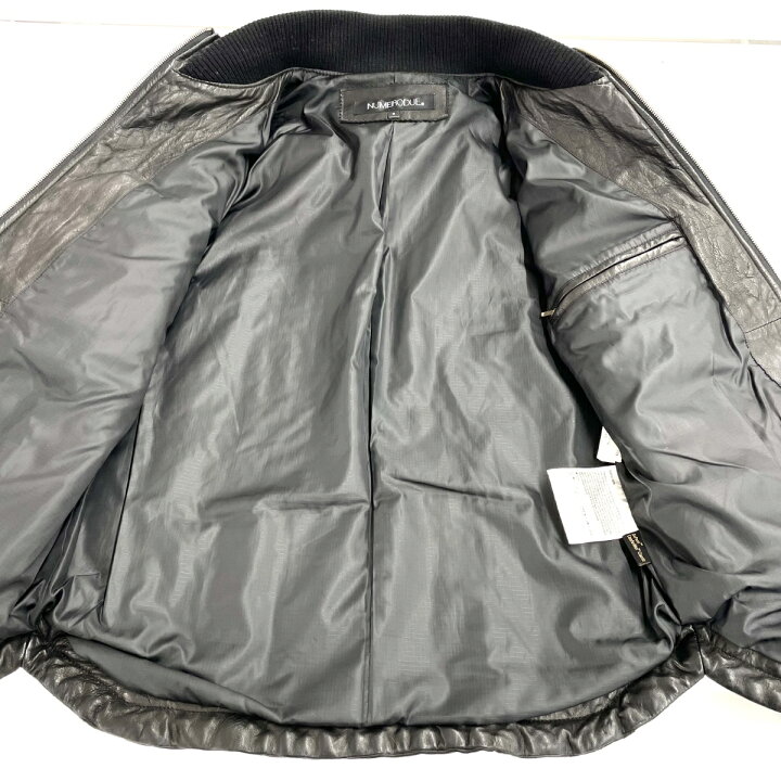 楽天市場】NUMERODUE ヌメロデュエ レザー中綿 ジャケット 3 ブラック 