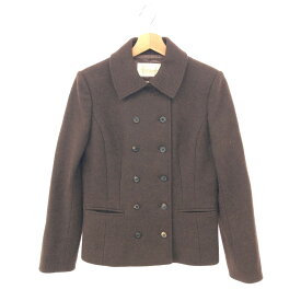 Harrods ハロッズ ショートコート サイズ:2 ブラウン ウール100％ レディース ダブルボタン アウター 日本製 10351707 【中古】