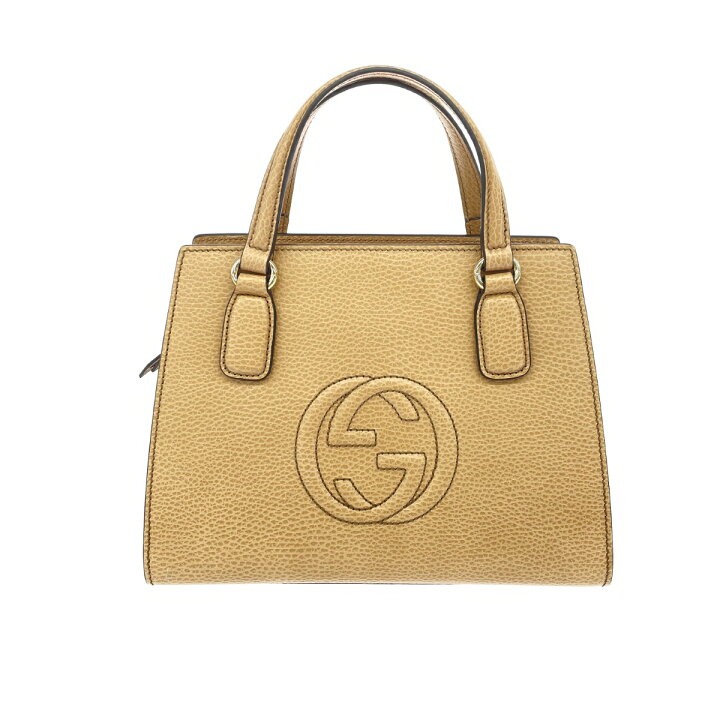 楽天市場】GUCCI グッチ 2WAYバッグ 良好 607722 ベージュ レザー  