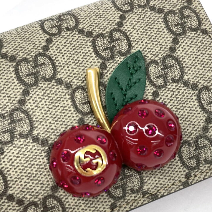 楽天市場】GUCCI グッチ GGスプリーム 二つ折り 財布 476050 ベージュ  