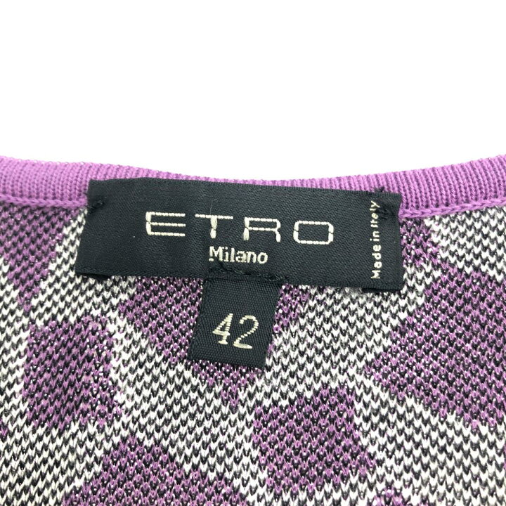 楽天市場】ETRO エトロ ノースリーブニット ワンピース 良好 サイズ:42  