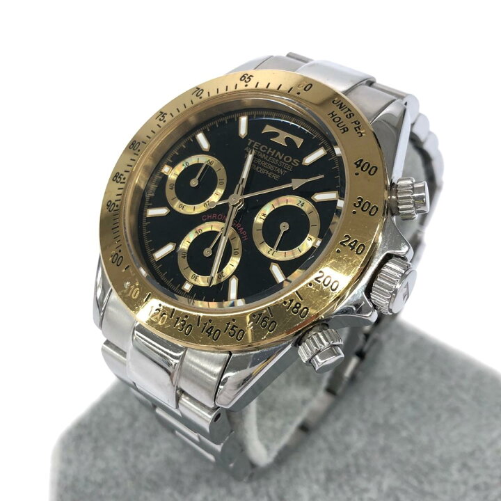 楽天市場】TECHNOS テクノス 腕時計 T4251 シルバーカラー SS クロノ 