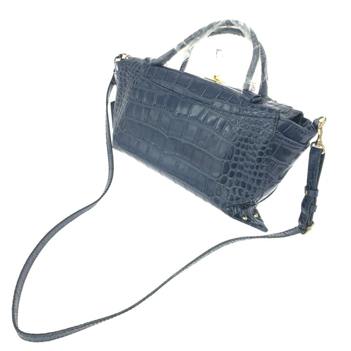 楽天市場】Potior ポティオール 2WAYバッグ 美品 ネイビー レザー 