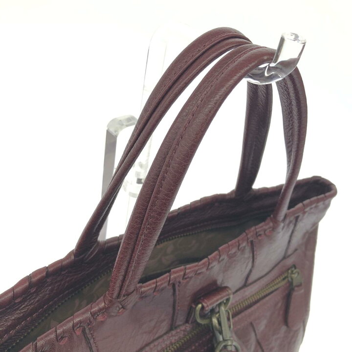 楽天市場】IBIZA イビサ 2WAYバッグ 良好 ボルドー レザー×クロコ  