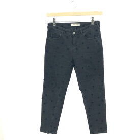 MAISON SCOTCH メゾンスコッチ ドットデザイン テーパード デニムパンツ サイズ:27 ブラック レディース ボトムス 【中古】