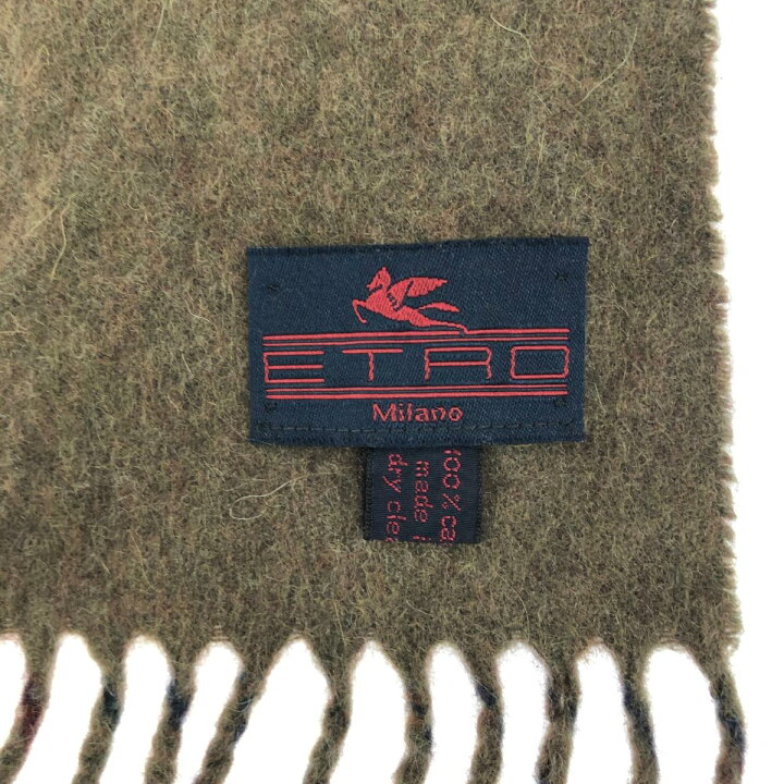 楽天市場】ETRO エトロ マフラー ブラウン カシミア100％ ペイズリー柄  