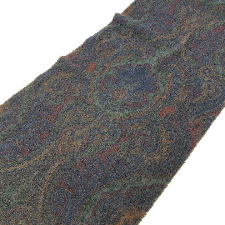 楽天市場】ETRO エトロ マフラー ブラウン カシミア100％ ペイズリー柄  