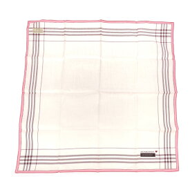 BURBERRY LONDON バーバリーロンドン ハンカチ 未使用品 コットン100％ 日本製 チェック柄 ピンク レディース【中古】