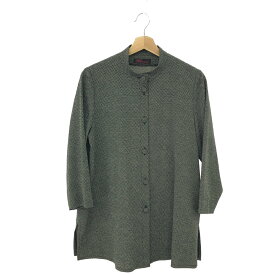 詩仙堂 シセンドウ ちりめんチュニック丈ブラウス 良好 サイズ:表記なし 鹿の子 ブラック/ベージュ レディース【中古】