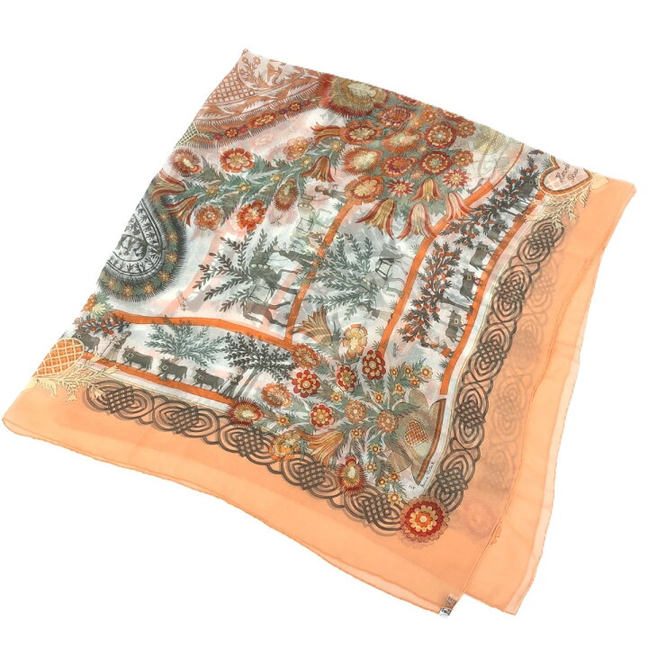 楽天市場】HERMES エルメス 大判スカーフ カレ140/Decoupages/シフォン 