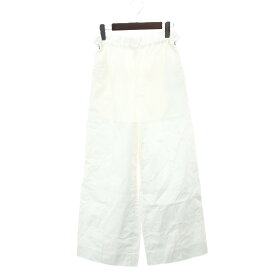HERMES エルメス ワイドパンツ 良好 サイズ:32 サイドアジャスター 2E0406DJ コットン100％ ホワイト レディース【中古】