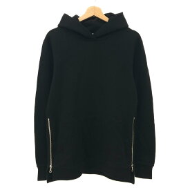 John Elliott ジョンエリオット サイドジッププルオーバーパーカー サイズ:2 ブラック メンズ【中古】