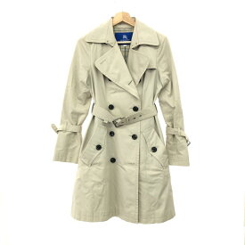 BURBERRY BLUE LABEL バーバリーブルーレーベル トレンチコート サイズ:38 裏地チェック ベージュ レディース【中古】