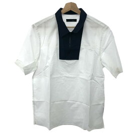 KNOTT ノット ハーフジップ半袖シャツ サイズ:1 コットン ホワイト メンズ【中古】