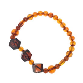 琥珀/ブレスレット 虫入り琥珀(蚊)/ウイスキーアンバー ブラウン ユニセックス【中古】