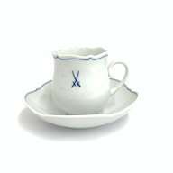 Meissen マイセン チューリップ型カップ＆ソーサー/双剣マーク ホワイト 【中古】