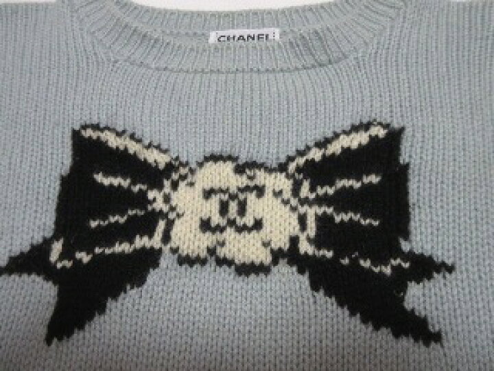 楽天市場】シャネル 95Aカメリアリボンモチーフ入カシミアニット  