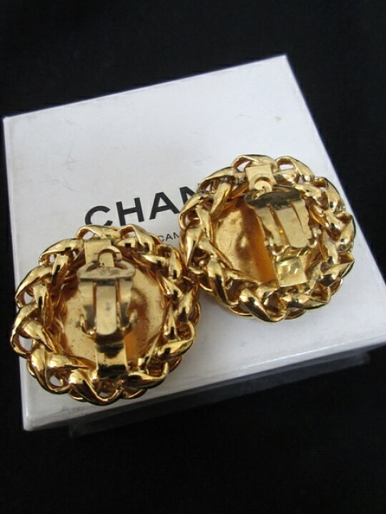 楽天市場】シャネル ヴィンテージ！麦の穂モチーフロゴイヤリング  