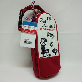 【未使用・長期保管品】KNICK KNACK（ニックナック）哺乳瓶ケース PBHホルダー Le Petit Nicolas(プチニコラ) レッド 02809-02　送料無料【哺乳瓶】【ペットボトル】【ベビーカー】【かわいい】【おしゃれ】【保冷効果】【リユースボトル】【レッド】