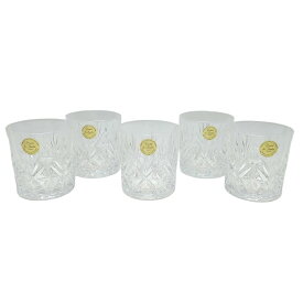 【長期保管品】Cristal de flandre france ロックグラス 5客セット　送料無料 【クリスタル ド フランドル】 【フランス製】 【クリスタルガラス】 【アルコールグラス】 【ウィスキーグラス】