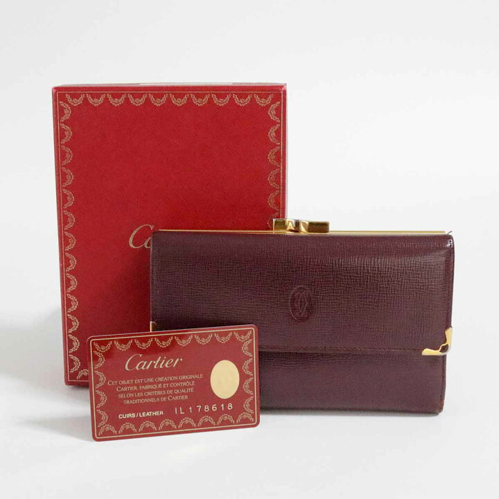 楽天市場】【中古】Cartier カルティエ マストライン 三つ折り財布  