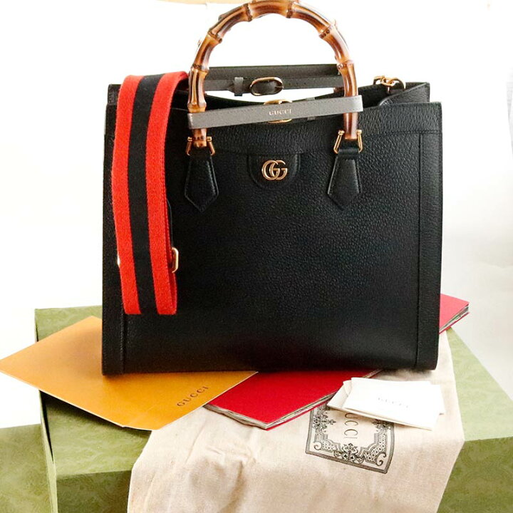 楽天市場】【中古】美品 グッチ ダイアナ バンブー 2way バッグ 
