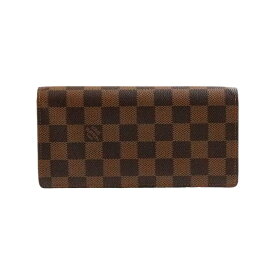 【中古】ルイヴィトン ダミエ ポルトフォイユ ブラザ 長財布 メンズ レディース N60017 LOUIS VUITTON