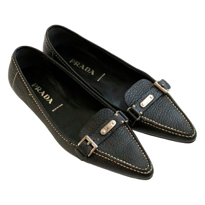 楽天市場】【中古】PRADA プラダ 靴 フラット シューズ レディース  