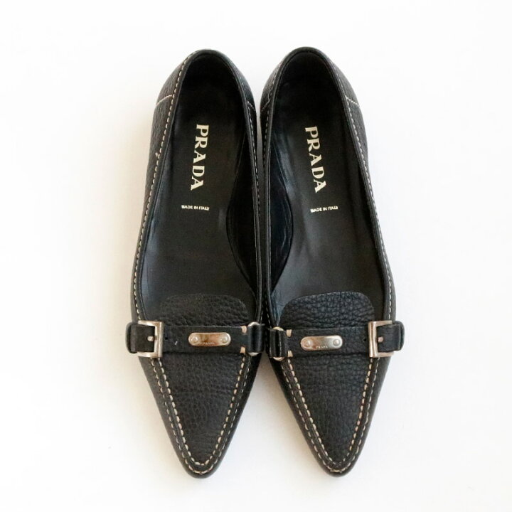 楽天市場】【中古】PRADA プラダ 靴 フラット シューズ レディース  
