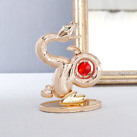 ボヘミア クリスタル ヘビ 置物 縁起物 蛇 オーナメント 開運 干支 風水 インテリア 玄関 リビング 寝室