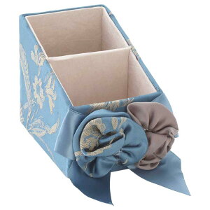 ペン立て かわいい リモコンラック おしゃれ 玄関 小物入れ ホルダー2列 ペンスタンド 姫系 雑貨 北欧 エレガント クラシック 小物収納 アクアフラワー