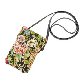 花柄 スマホショルダー バッグ かわいい ゴブラン バッグ 携帯ケース レディース おしゃれ バラ柄 フラワー