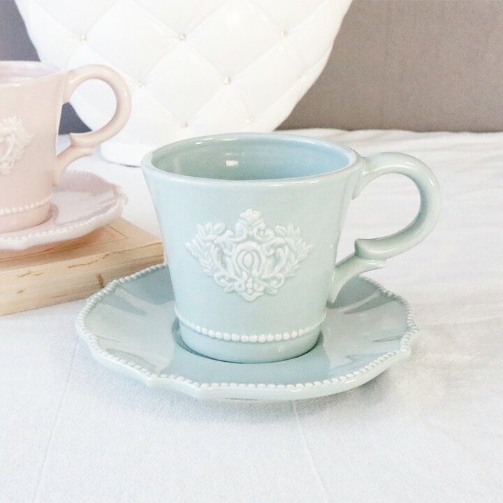 楽天市場】カップ＆ソーサー 容量240ml かわいい 姫系 お洒落 大人 