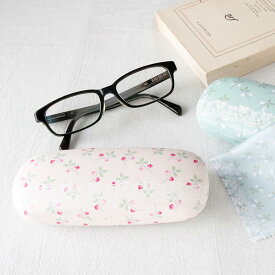 メガネケース おしゃれ ハードケース かわいい 収納 眼鏡ケース 花柄 ピンク ブルー ポムドゥース