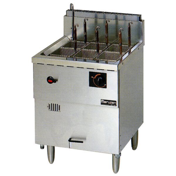 1槽式 ガス式冷凍麺釜 [ゆでカゴ6つ] 幅600×奥行600×高さ800( 150)(mm) MRF-066C <br>マルゼン