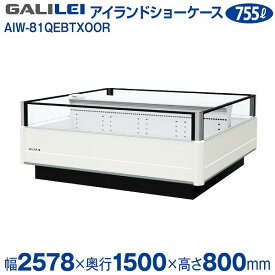 【新品】インバーター制御アイランドショーケース 冷凍タイプ 幅2578×奥行1500×高さ800(mm) AIW-81QEBTXOOR フクシマガリレイ (福島工業)