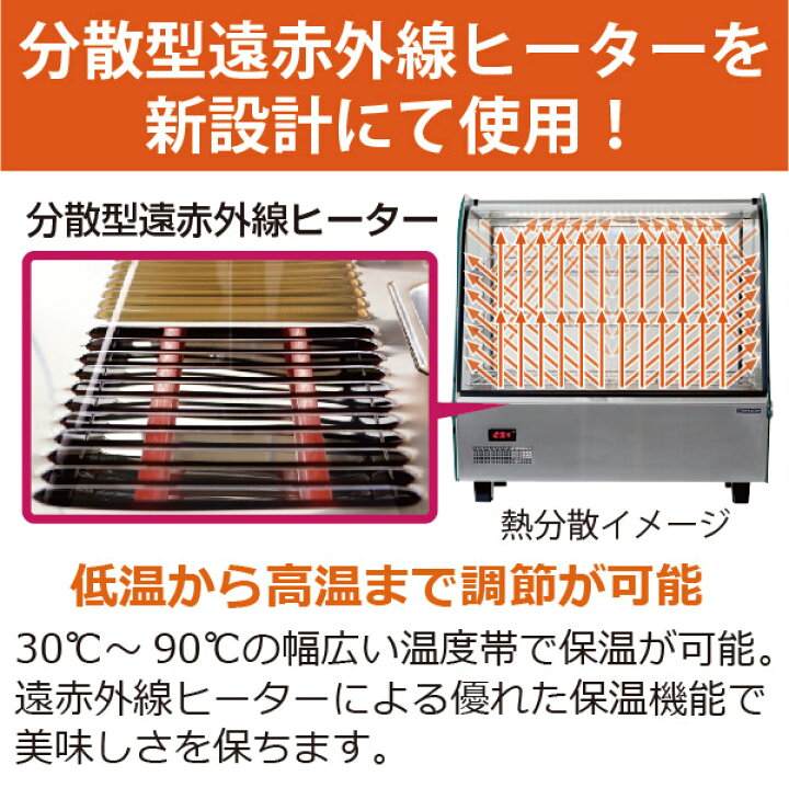 楽天市場】【新品】卓上型 温蔵ショーケース 160L RHS-860L3業務用 