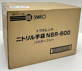 【中古品・未使用品】エクセレントニトリル手袋 NBR-600Lサイズ 使い捨てグローブ1箱（100枚入）×10箱！！