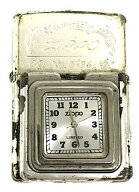 【中古品】Zippo LIMITED NO.0596 時計付 1998年