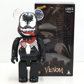 【中古品】メディコム・トイ BE@RBRICK Happyくじ Last賞 400% VENOM / 開封品 / 背中にややスレ・汚れ / MARBEL / スパイダーマン / ベアブリック