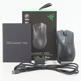 【中古品】レイザー ゲーミングマウス DeathAdder V3 PRO / RZ01-0463 / ブラック / 動作OK / キズ・汚れあり / 箱あり / ドングル・USBケーブル・ステッカー※発送元：北海道