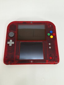 【中古】 ニンテンドー2DS ポケットモンスター 赤 クリアレッド 限定モデル タッチペン・充電器・SDカード付き _※発送元：北海道_637