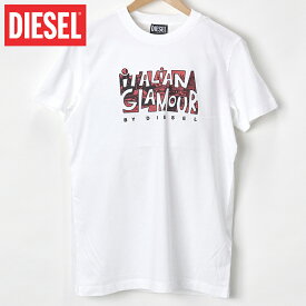 ディーゼル DIESEL Tシャツ 半袖 メンズ ブランド ロゴ クルーネック 丸首 ホワイト 白 T-DIEGOR-D4