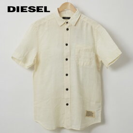 ディーゼル DIESEL シャツ 半袖 メンズ 麻 リネン S M L XL XXL 大きいサイズ カーキ ブラック オフホワイト ネイビー S-KIRUMA