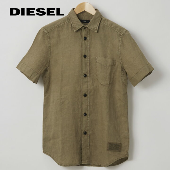 楽天市場】ディーゼル DIESEL シャツ 半袖 メンズ 麻 リネン S M L XL  