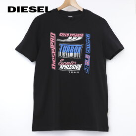 ディーゼル DIESEL Tシャツ 半袖 ブランド メンズ S M L XL XXL 3XL 大きいサイズ かっこいい 半袖Tシャツ DIESEL ブランド ロゴ入りTシャツ 黒 ブラック トップス ユニセックス 丸首 クルーネック レディース ユニセックス 男女兼用