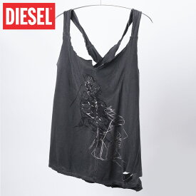 ディーゼル Tシャツ レディース カットソー ビスチェ タンクトップ DIESEL ブランド ブラック トップス TIDAB TANK TOP