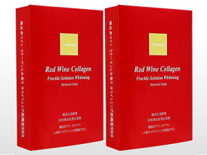 PCh[ ɕiԃCR[QݎzCgjOĐ}XN 2/12@Red Wine Collagen Freckle Solution Whitening Renewal Mask