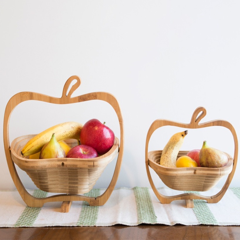 楽天市場】リンゴのバスケット(小 物入れ フルーツバスケット 竹製 鍋