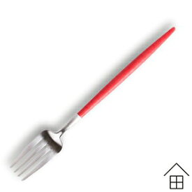 【レビューでクーポン&プレゼント】Cutipol GOA ディナーフォーク レッド×シルバー / クチポールゴア【正規品】【メール便可　6本まで】 ( カトラリー　テーブルフォーク 赤 オシャレ お洒落 かわいい)